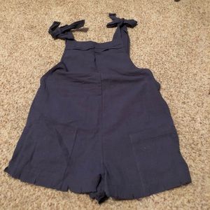 Tie strap overall romper Outlet
